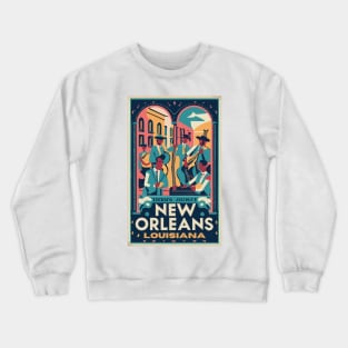 A Vintage Travel Art of New Orleans - Louisiana - US Crewneck Sweatshirt